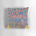 Colorful and textured gum on canvas pillow for modern interior design