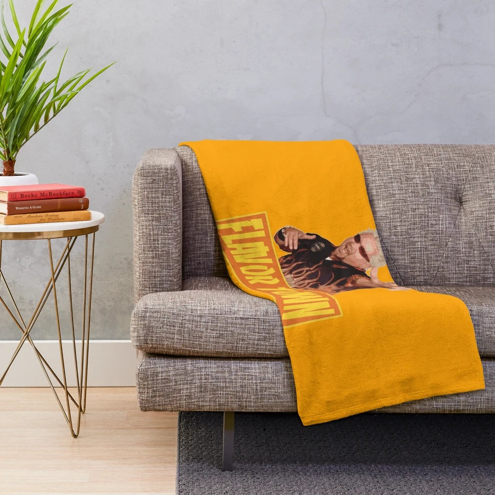 Guy Fieri-inspired plush blanket in red and white colors