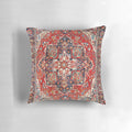 Heriz-inspired pillow with a vibrant Persian rug design
