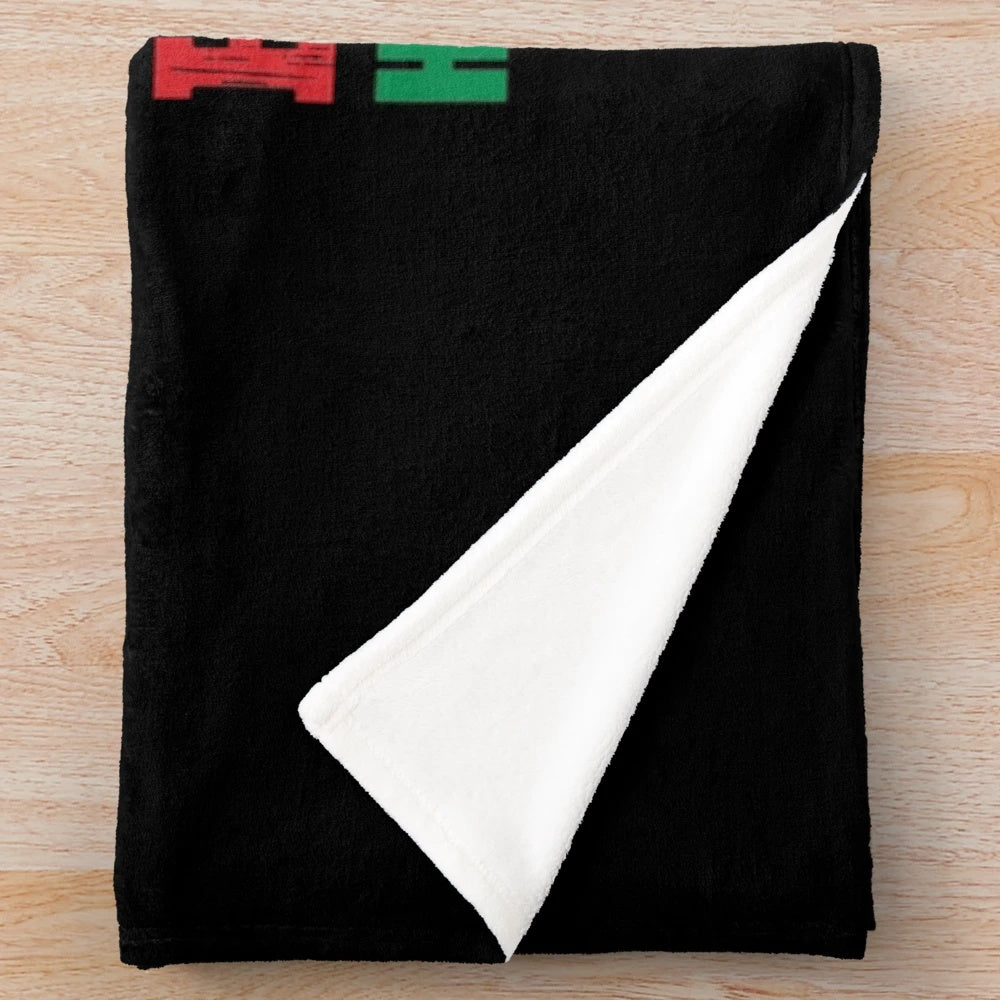 Plush blanket featuring vibrant Hispanic flags for National Hispanic Heritage Month