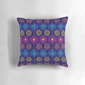 Hmong tribal patterns pillow with vibrant nature-inspired abstract designs