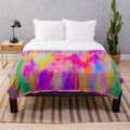 Colorful Holi Festival Plush Blanket