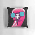 Vibrant hot pink flamingo throw pillow with a stylish, aesthetic design for modern home decor.