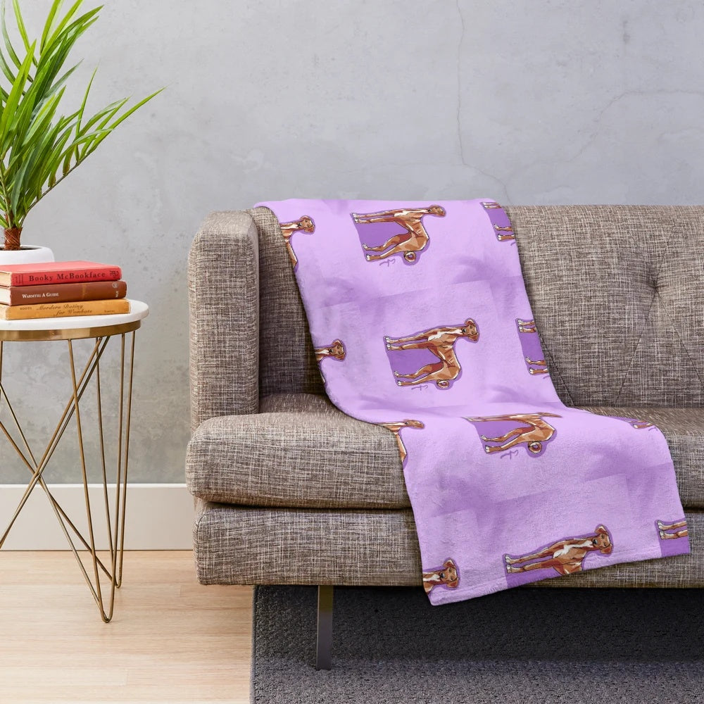 Colorful and plush hound dog blanket