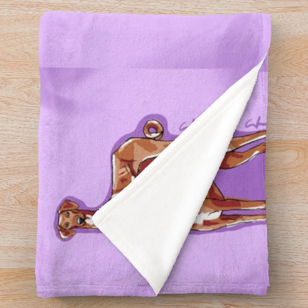 Colorful and plush hound dog blanket