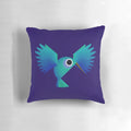 Colorful hummingbird perched on a branch decorative throw pillow