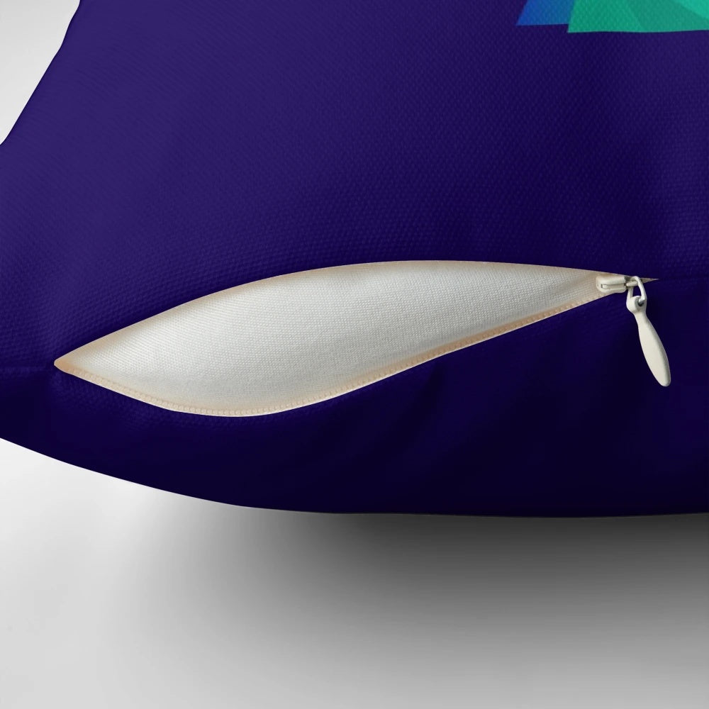 Colorful hummingbird perched on a branch decorative throw pillow