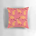 Colorful hyena seamless pattern printed on a plush pillow