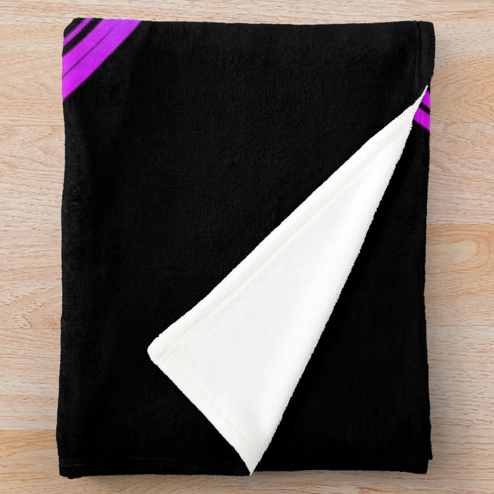 Colourful Indochine-inspired plush blanket with band logo