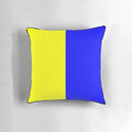 Colorful international maritime signal flag featuring the letter K