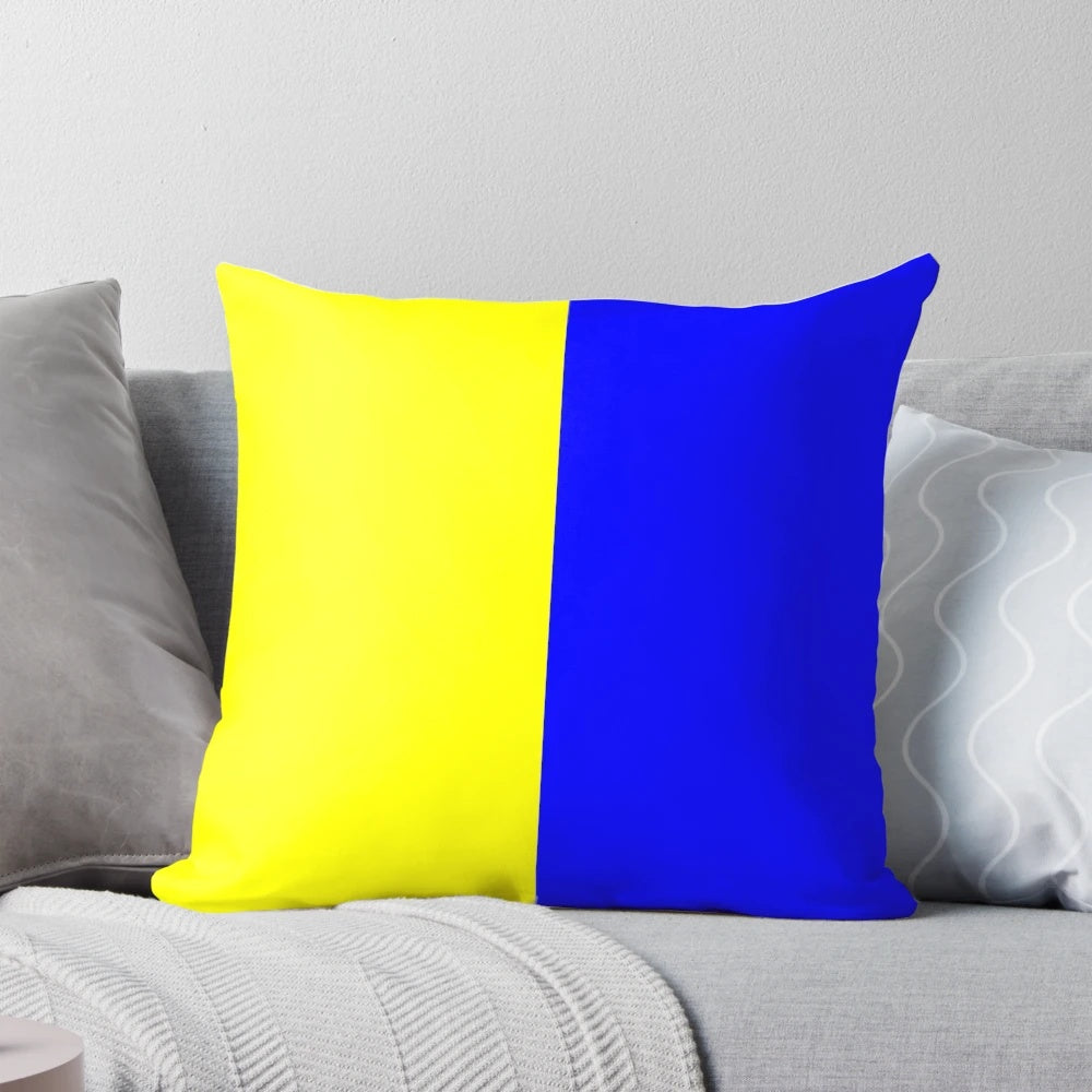 Colorful international maritime signal flag featuring the letter K
