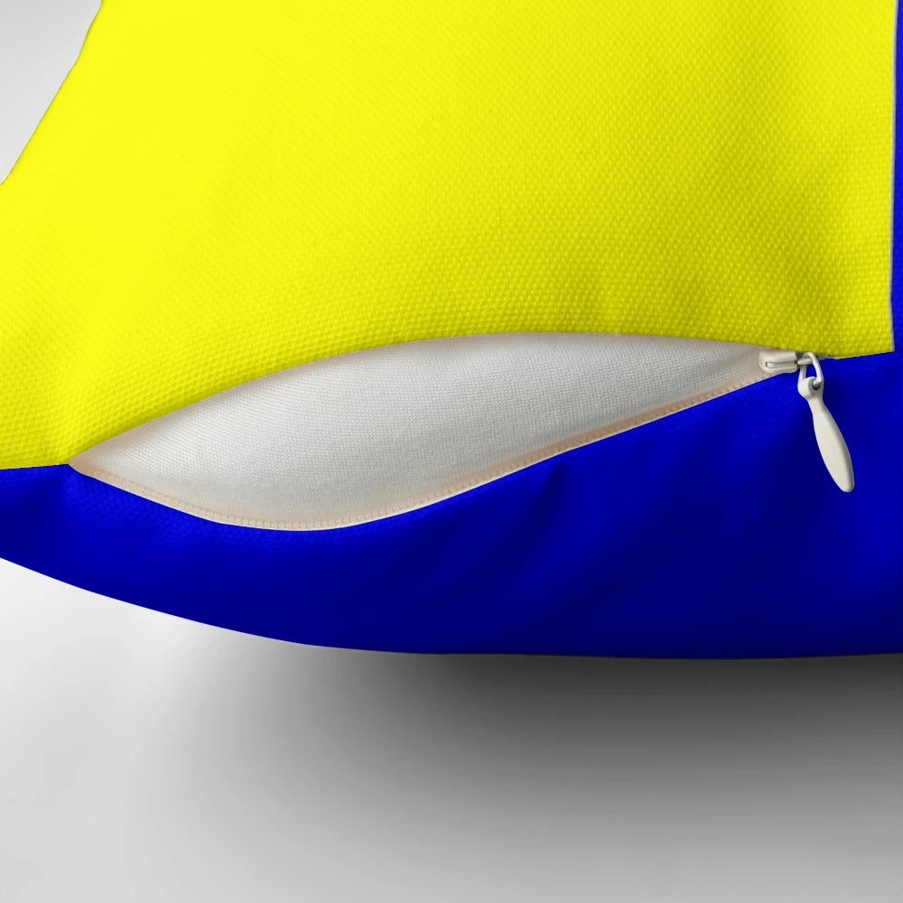 Colorful international maritime signal flag featuring the letter K