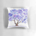 Jacaranda Tree Pillow - Vibrant Purple Flowers and Graceful Foliage