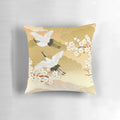 Colorful Japanese kimono-patterned decorative throw pillow