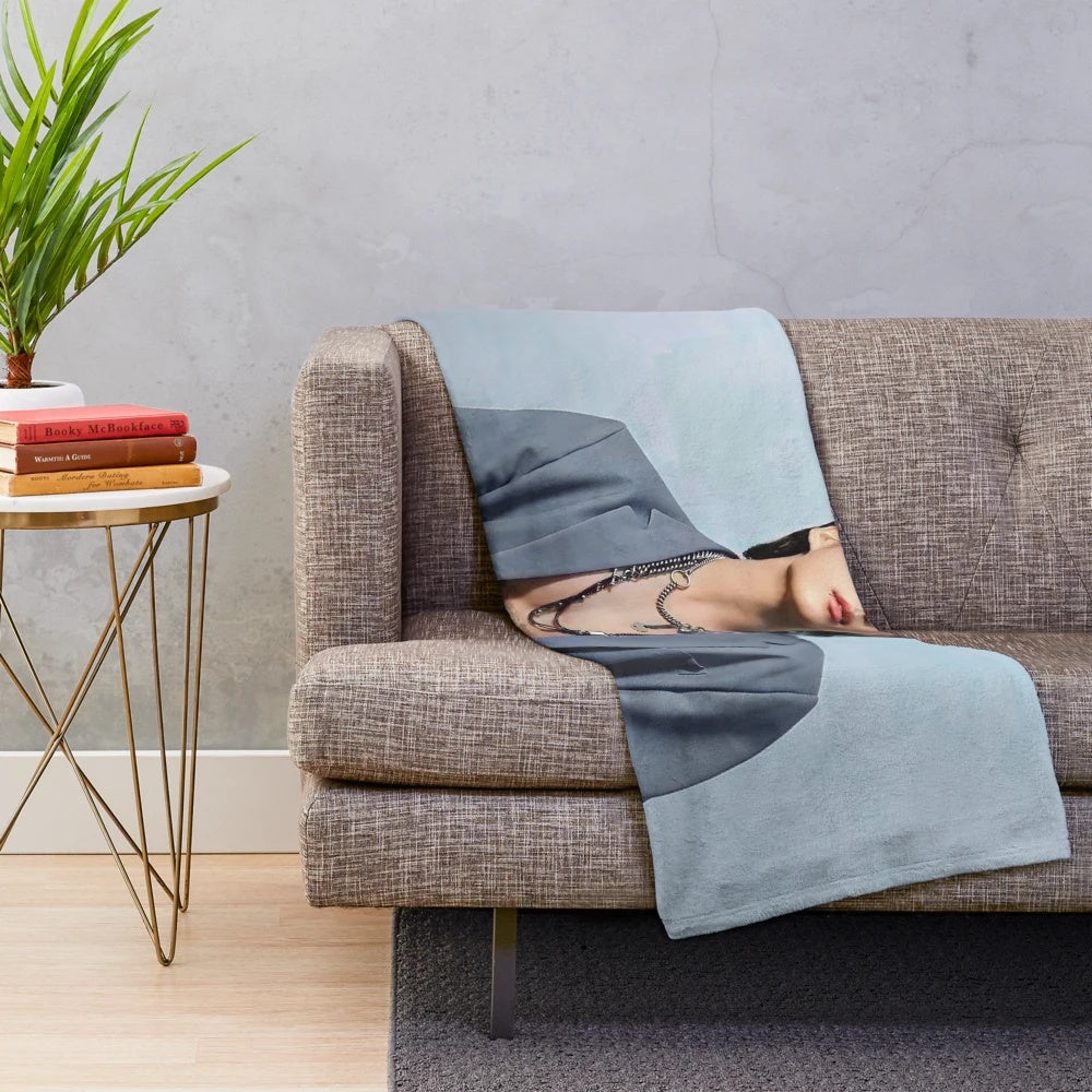Soft, colorful plush blanket featuring BTS member Jungkook