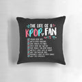 Colorful and stylish k-pop inspired pillow with fan-favorite bands and artists