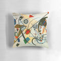 Colorful abstract Kandinsky-style painting decorative pillow