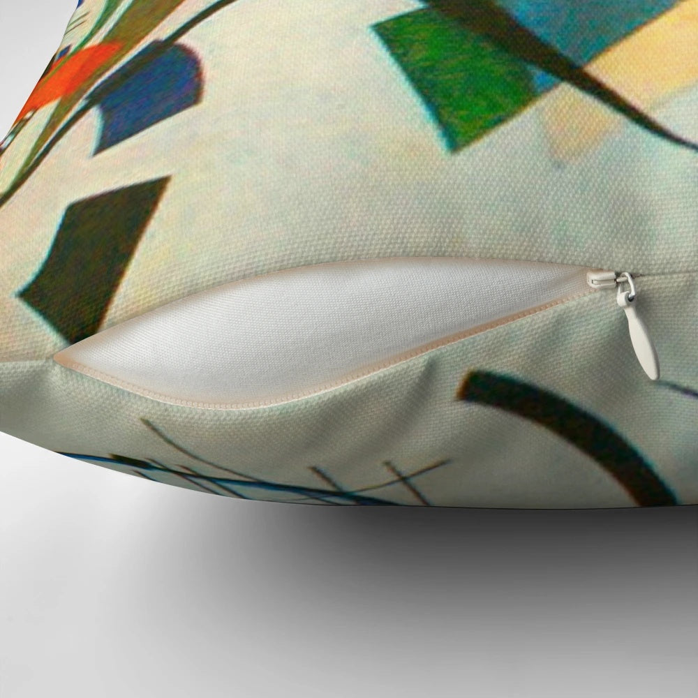 Colorful abstract Kandinsky-style painting decorative pillow