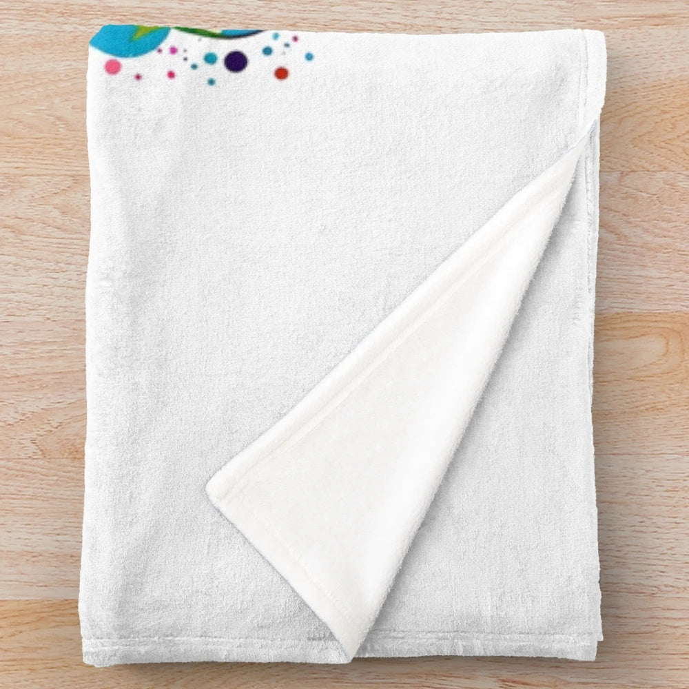 Vibrant watercolor-style Kelpie dog plush blanket