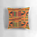 Colorful Kente cloth pattern decorative pillow