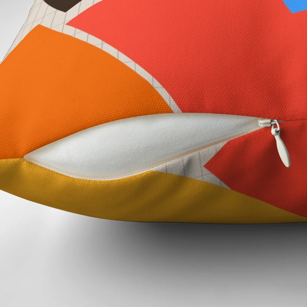 Colorful and stylish pillow featuring Kylie Minogue-inspired design