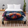 Colorful plush blanket featuring a Lagotto Romagnolo dog