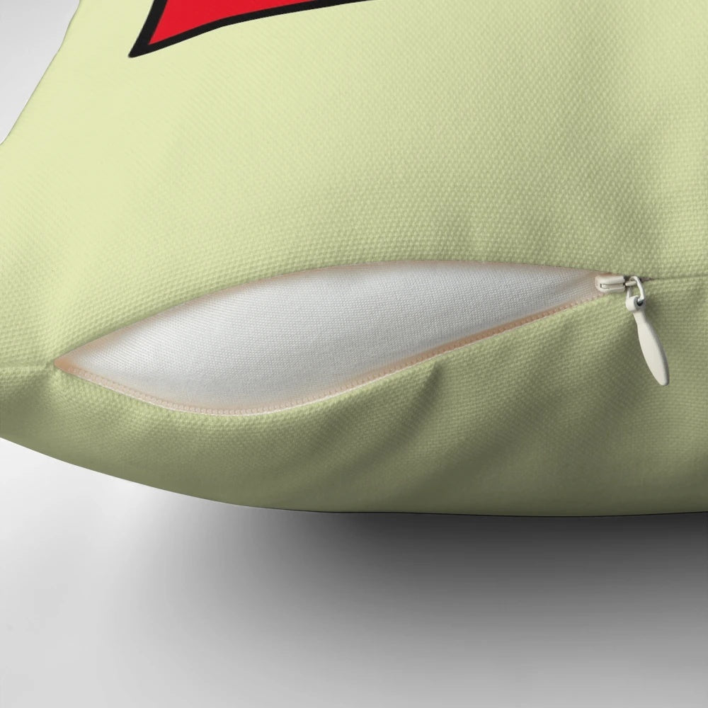 Decorative throw pillow featuring the vibrant flag of Lebanon, perfect for Middle Eastern home decor.