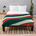 Leicester Tigers-inspired plush blanket featuring the team's iconic color scheme