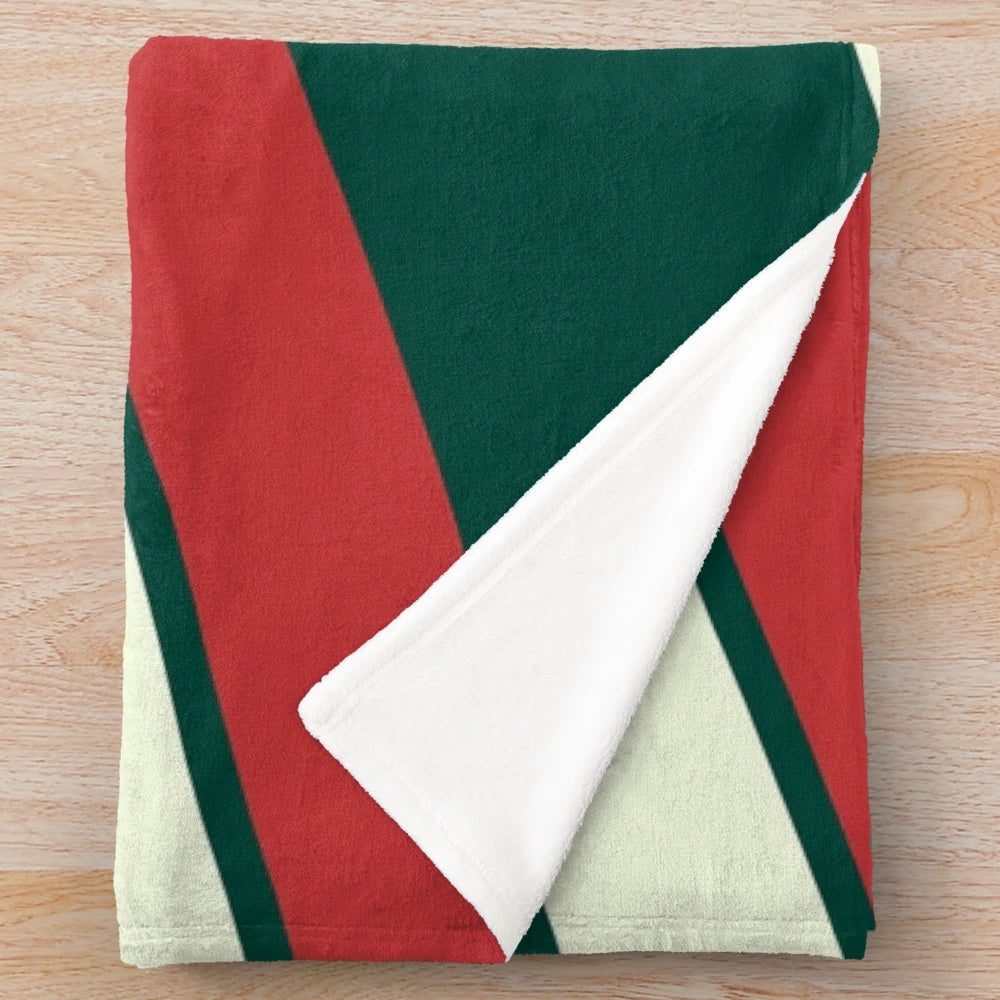 Leicester Tigers-inspired plush blanket featuring the team's iconic color scheme