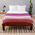 Lesbian Pride Flag Plush Blanket with Vibrant Rainbow Colors
