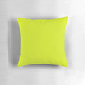 Lime green throw pillow in a solid color design