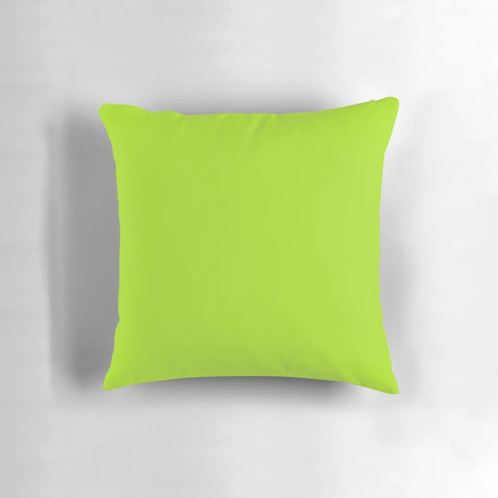Stylish lime green pillow with a fun, inviting design for comfortable home accents