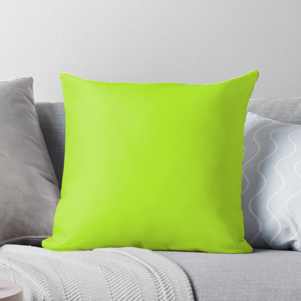Stylish lime green pillow with a fun, inviting design for comfortable home accents