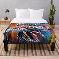 Lionfish plush blanket with vibrant ocean-inspired design
