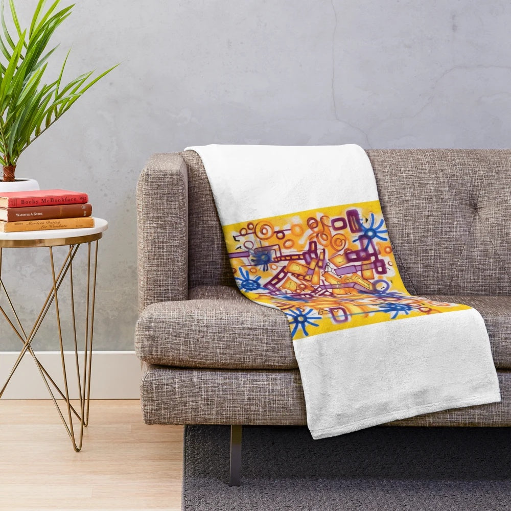 Soft, plush blanket featuring a vibrant mandala pattern