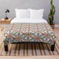 Colorful mandala pattern plush blanket