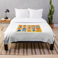 Mandala pattern plush blanket with abstract art design