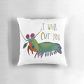 Colorful Mantis Shrimp Throw Pillow with a Striking Ocean Life Design