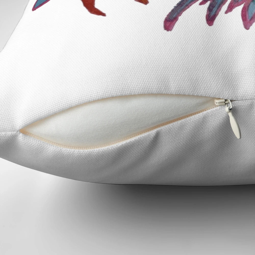 Colorful Mantis Shrimp Throw Pillow with a Striking Ocean Life Design