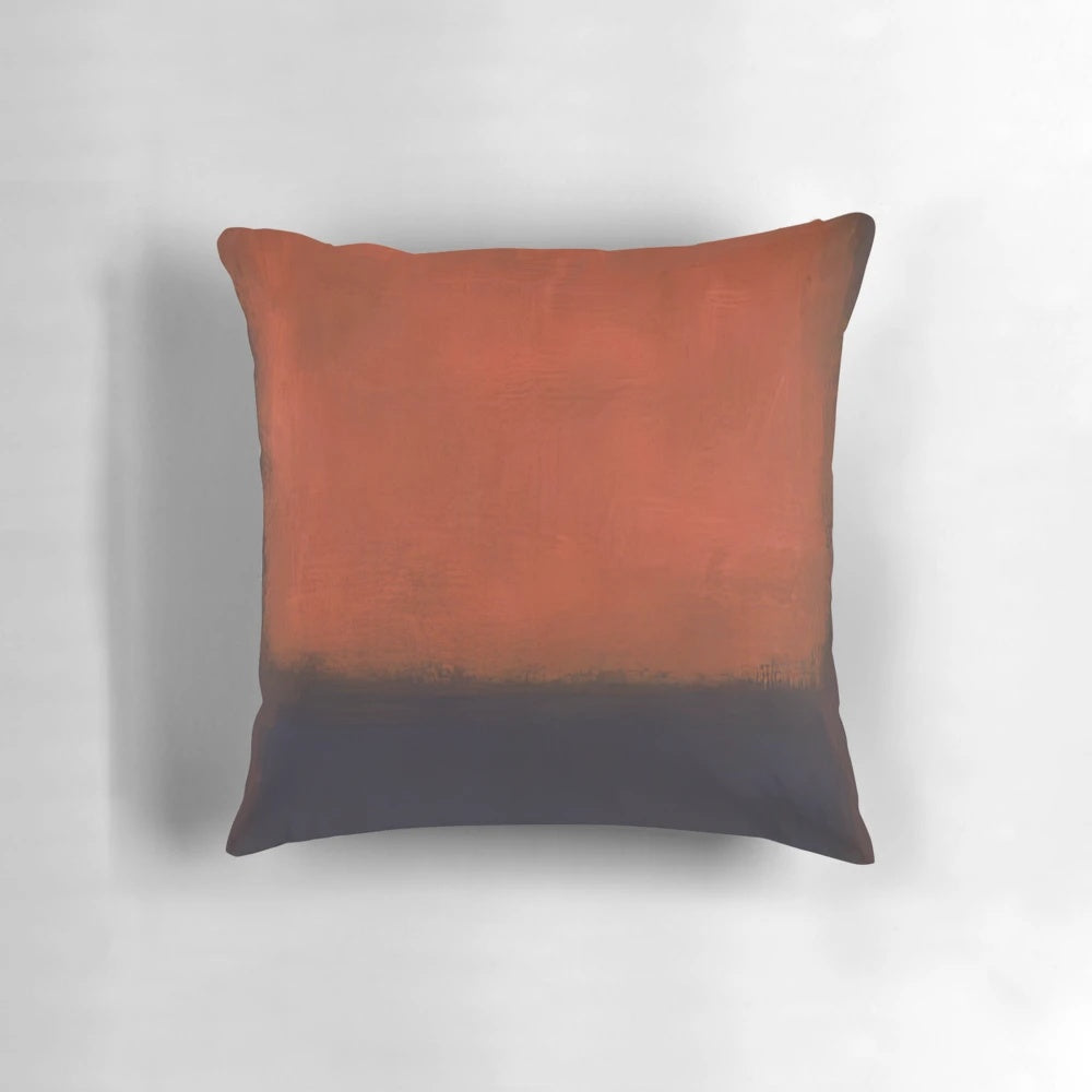 Throw pillow featuring the abstract color field paintings of renowned artist Mark Rothko