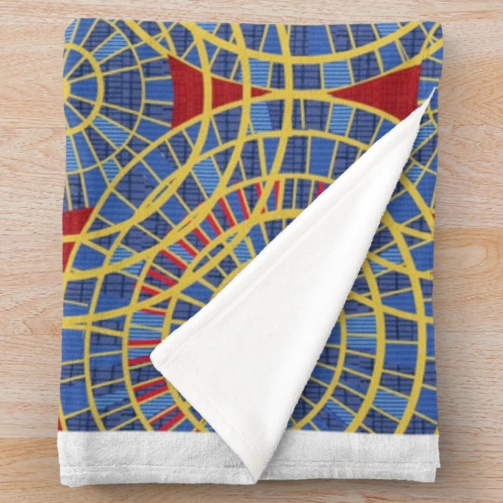 Plush blanket featuring the iconic Marriott carpet pattern from Dragon Con