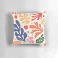 Decorative accent pillow featuring a vibrant floral design inspired by the Fauvist paintings of Henri Matisse