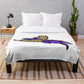 Melting parrot design on a soft, plush blanket