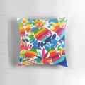 Colorful Mexican Otomi pattern decorative pillow