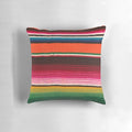 Colorful Mexican serape-style decorative pillow