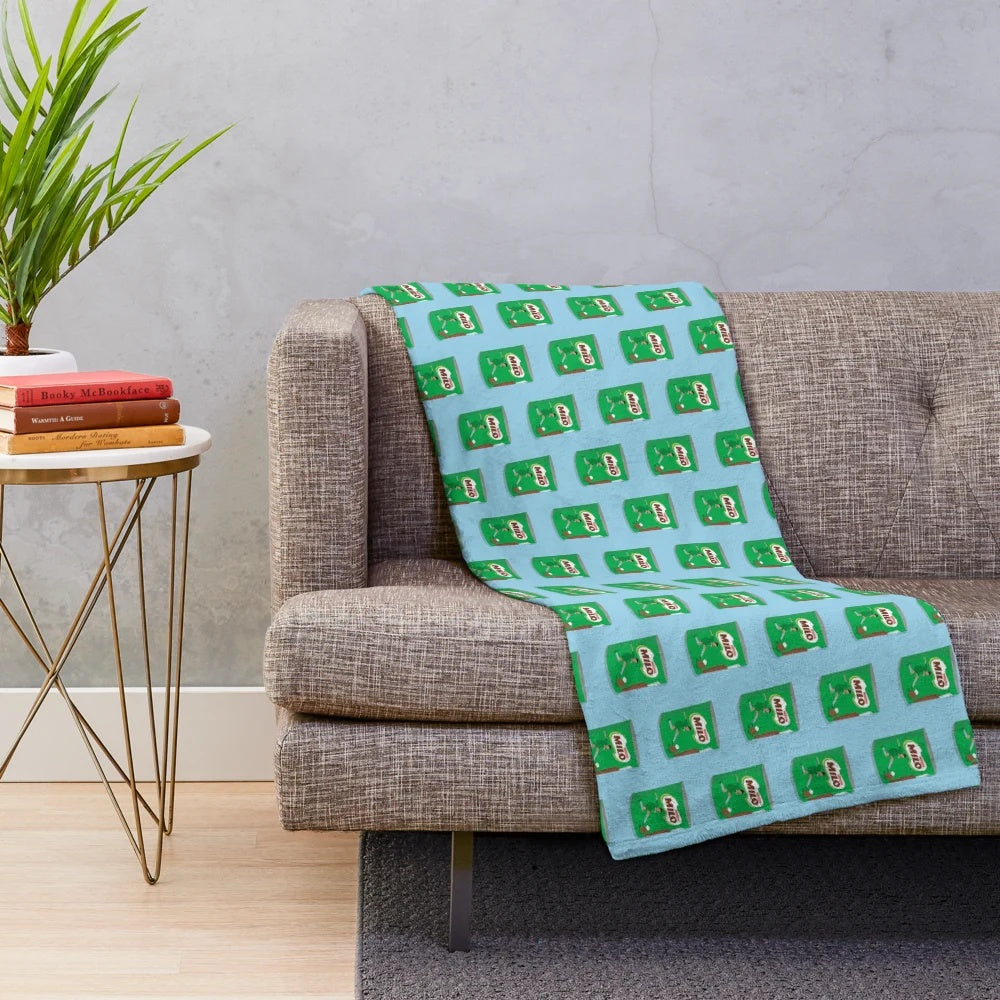 Milo chocolate color block plush blanket