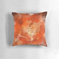 Stylish modern abstract art pillow in a bold orange color