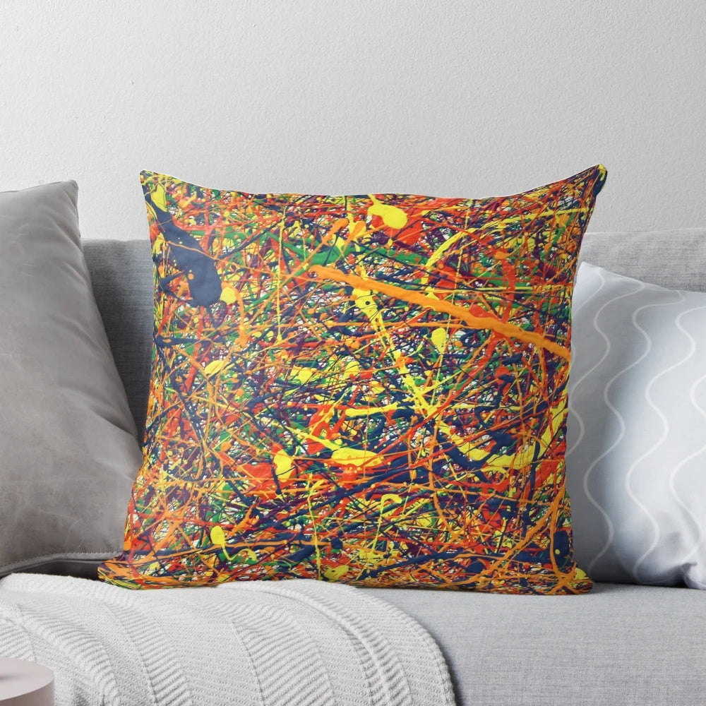 Vibrant modern abstract painting titled "Constant Harmony" by artist Zee Clark in the style of Jackson Pollock