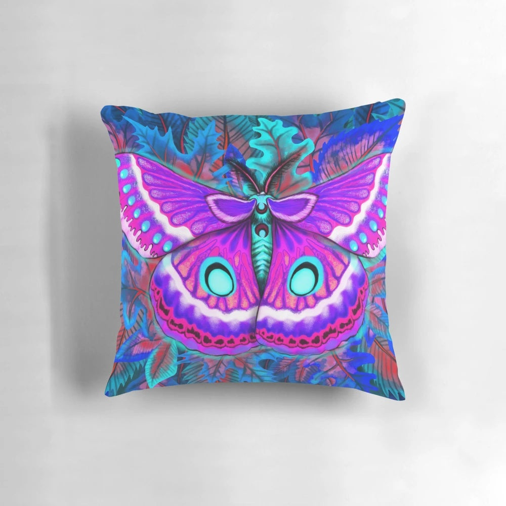 Stunning moth-patterned decorative pillow for home and office