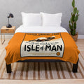 Manx Grand Prix motorcycle racing-themed plush blanket
